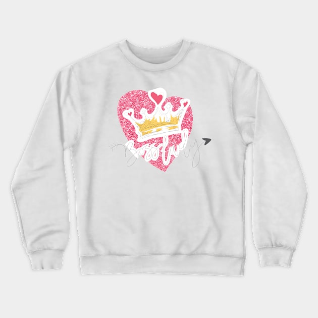 Doodle crown with slogan Crewneck Sweatshirt by peace and love